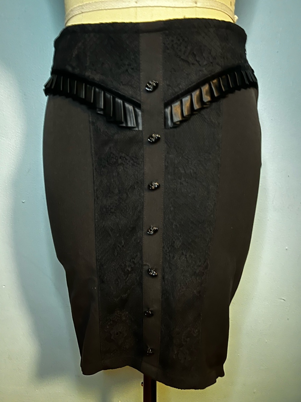 Vintage Lip Service Blacklist Corset Laced Gothic Pencil Skirt Small